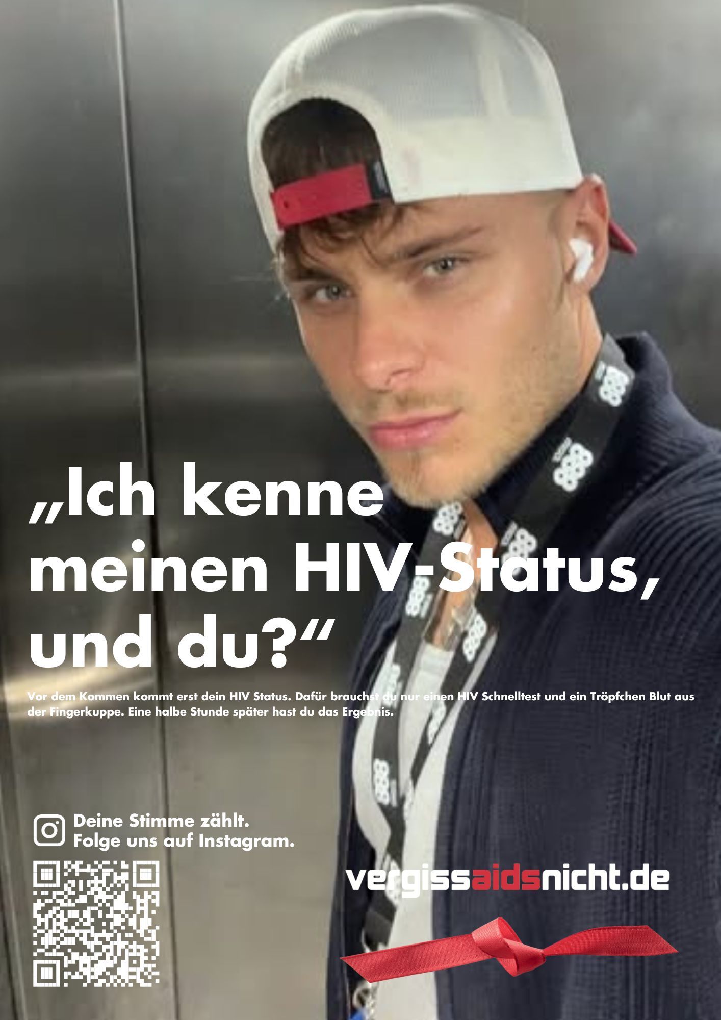 Englischsprachiges Plakatmotiv der Aids-Kampagne
